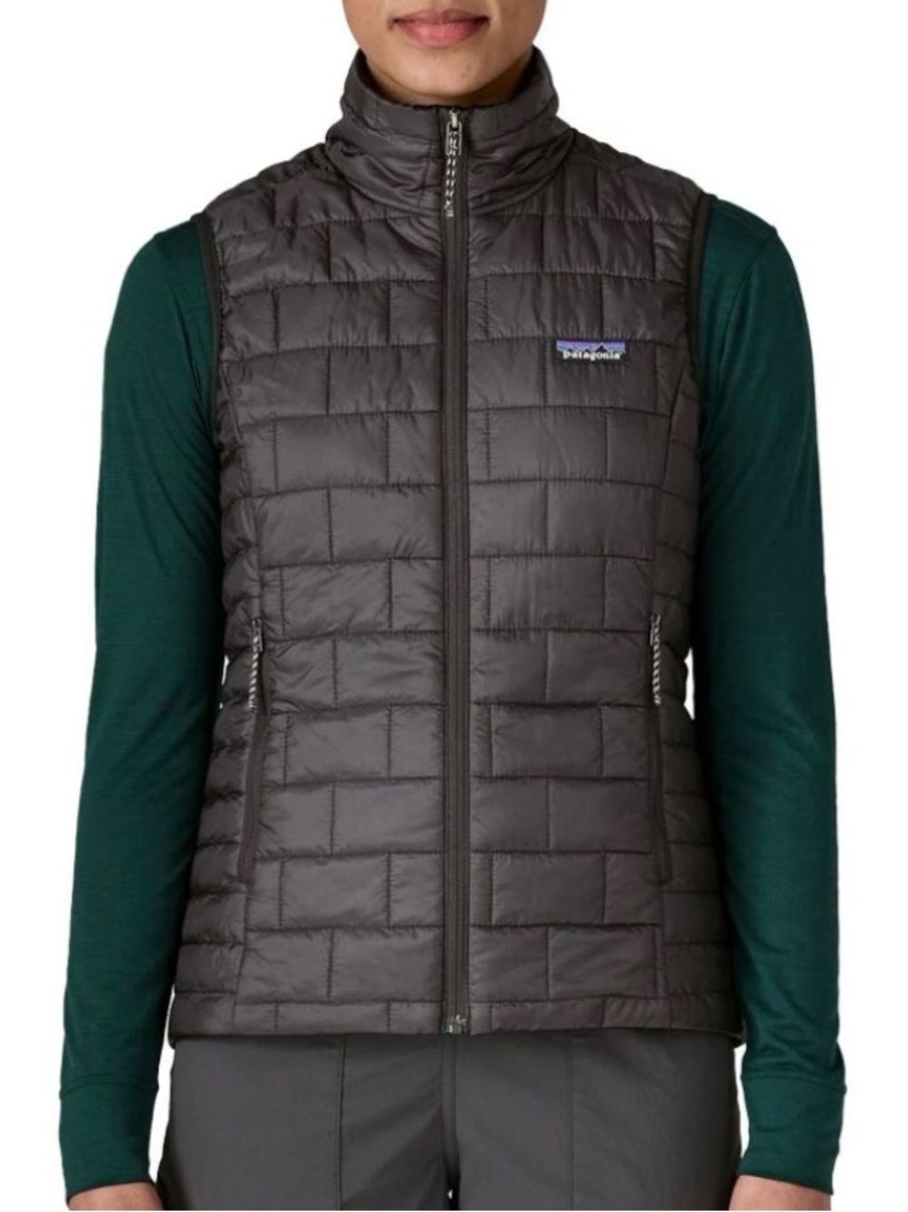 Patagonia Nano Puff Black Quilted Packable Vest